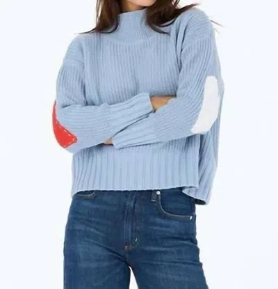 Kerri Rosenthal Marlow Imperfect Heart Sweater In Blue