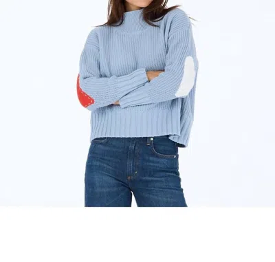 Kerri Rosenthal Marlow Imperfect Sweater In Steel Blue