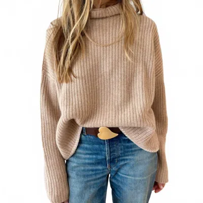 Kerri Rosenthal Marlowe Cashmere Sweater In Camel In Brown