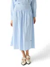 Kerri Rosenthal Martin Cabana Stripe Skirt In Blue Sky In Multi