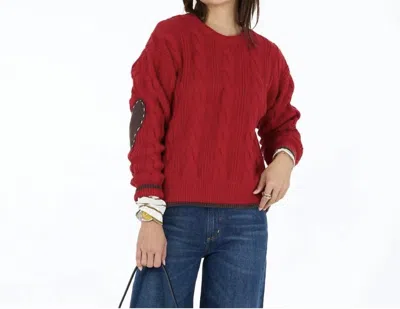 Kerri Rosenthal Maxwork Cable Knit Sweater In Cherri Red