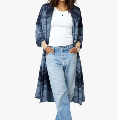 Kerri Rosenthal Mercer Stripe Duster In Blue Multi