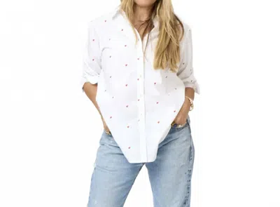 Kerri Rosenthal Mia Shirt In Tiny Hearts In White