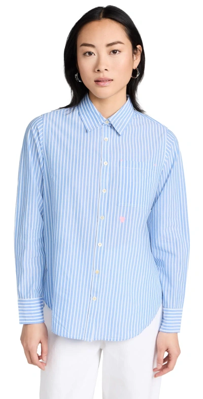 Kerri Rosenthal Mia Stripe Shirt Blue