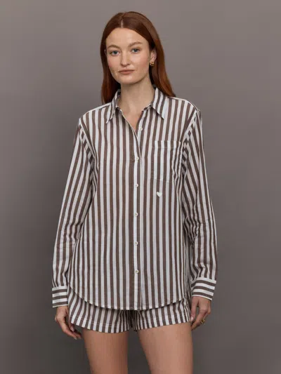 Kerri Rosenthal Mia Stripe Shirt In Multi
