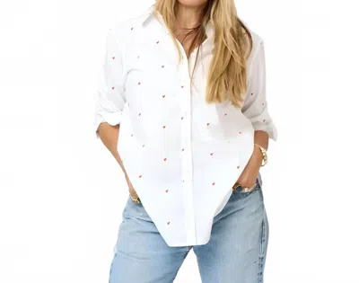 Kerri Rosenthal Mia Tiny Hearts Shirt In White