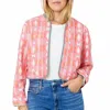 Kerri Rosenthal Morgan Ikat Beau-lero Jacket In Multi In Pink