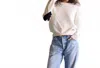 Kerri Rosenthal Patchwork Pullover Sweater In Natural In White