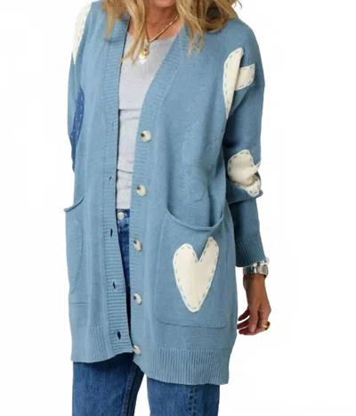 Kerri Rosenthal Poppy Zero Waste Cardigan In Blue