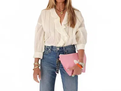 Kerri Rosenthal Rosen Blouse In Vanilla In White