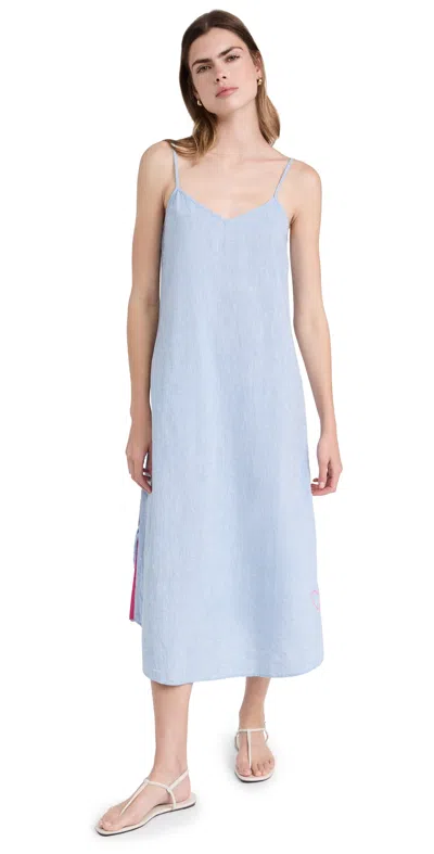 Kerri Rosenthal Sabine Linen Dress Blue