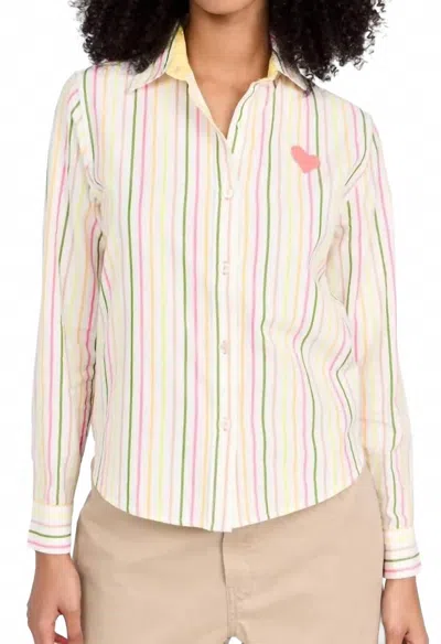 Kerri Rosenthal Shrunken Pia Shirt - Plus In Multi In Neutral