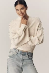 Kerri Rosenthal Sienna Whipstitch Cardigan Sweater In Neutral
