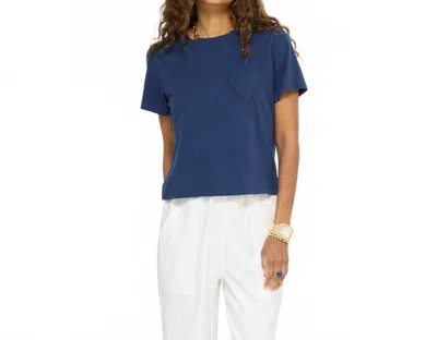 Kerri Rosenthal Slub Tee In Indigo Blue