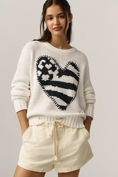 Kerri Rosenthal Stitched Boyfriend Sweater In Blue