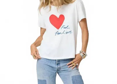 Kerri Rosenthal Suke Fool For Love Short Sleeve Tee In White