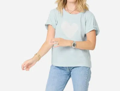 Kerri Rosenthal Suke Imperfect Heart Tee In Sea Salt In Multi