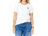 Kerri Rosenthal Suke Play Love Short Sleeve Top In White In White
