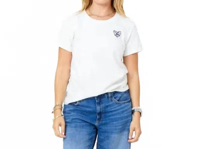 Kerri Rosenthal Suke Play Love Short Sleeve Top In White