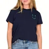 Kerri Rosenthal Suke Tee Smiley In Indigo In Multi