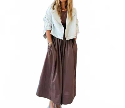 Kerri Rosenthal Tank Midi Dress In Carmel Earth In Multi