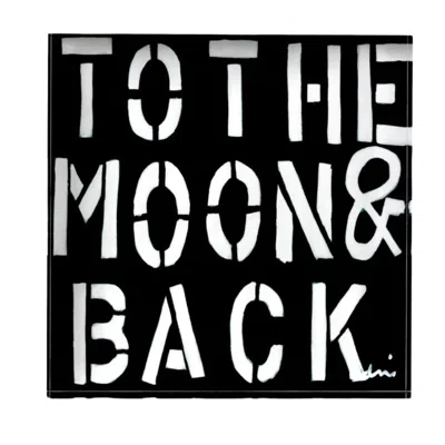 Kerri Rosenthal To The Moon & Back Block Of Love 4x4 In Black