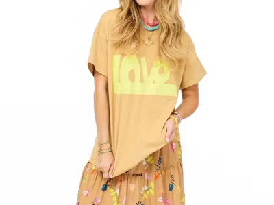 Kerri Rosenthal Tommy Love Lines Tee In Lark Cactus In Yellow