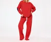 Kerri Rosenthal Weekend Barb Pull-on Sweatpants In Washed Red In Red