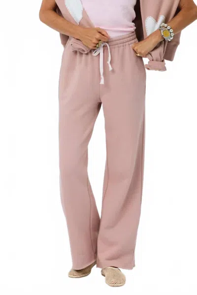 Kerri Rosenthal Weekend Barb Sweatpant In Mauve In Pink