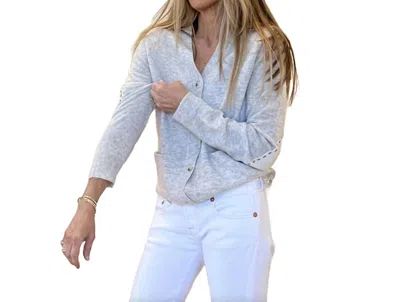 Kerri Rosenthal Willie Cashmere Cardigan In Silver Fox In Blue