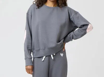 Kerri Rosenthal Women's Boyfriend Sweatshirt In Faded Carbon In Gray