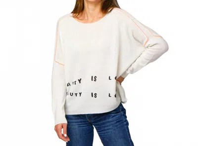 Kerri Rosenthal Women's Camille Beauty Is Love Sweater In White