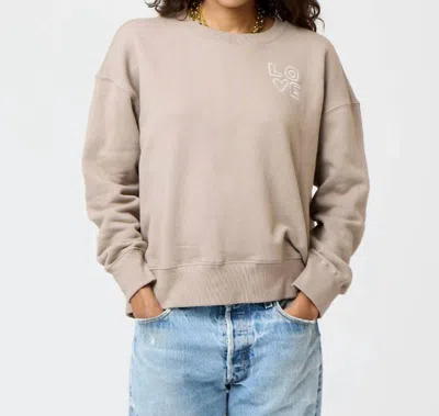 Kerri Rosenthal Women's Ex Boyfriend Love Sweatshirt In Cobblestone In Brown