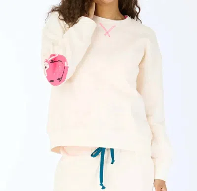 Kerri Rosenthal Women's Ex-boyfriend Smiley Sweatshirt In Canvas In Pink
