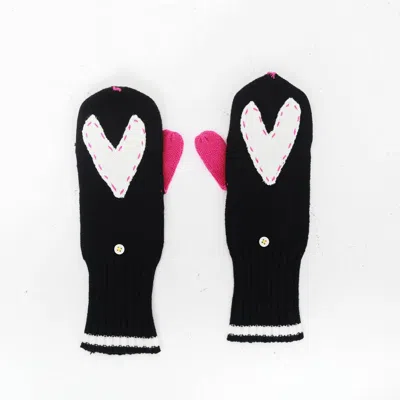 Kerri Rosenthal Women's Heart Mitten In Black