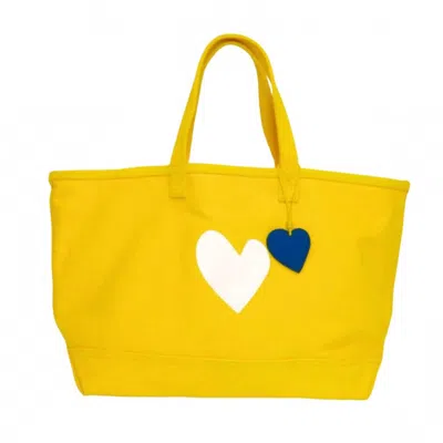 Kerri Rosenthal Women's Imperfect Heart Tote In Sunshine Yellow In Multi