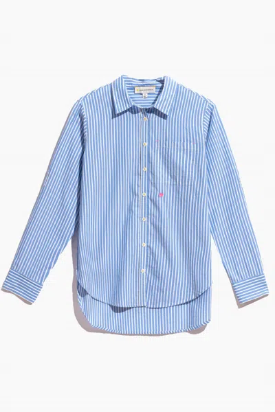 Kerri Rosenthal Women's Mia Button Up Stripe Shirt In Blue & White