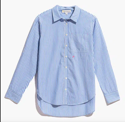 Kerri Rosenthal Women's Mia Stripe Button Down In Blue And White