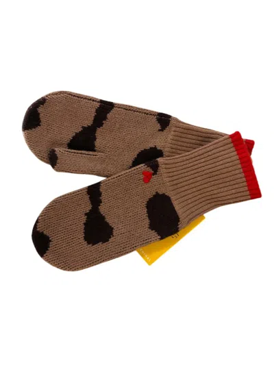 Kerri Rosenthal Women's Nomad Mittens In Brown Multi