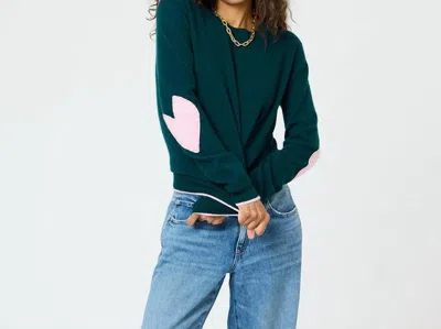 Kerri Rosenthal Women's Patchwork Cashmere Sweater In Emerald In Green