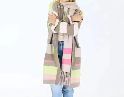 Kerri Rosenthal Women's Shawl Collar Duster In Green Multi