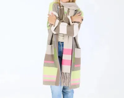 Kerri Rosenthal Women's Shawl Collar Duster In Multi In Neutral