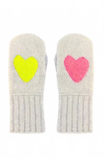 Kerri Rosenthal Women's Silver Fox Patch Mittens In Beige In Gray