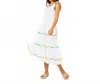 Kerri Rosenthal Women's Tailor Embroidered Dress In Blue White In White