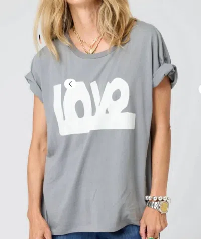 Kerri Rosenthal Women's Tommy Love Lines Top In Dark Grey / Vanilla In Gray