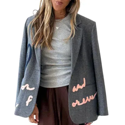 Kerri Rosenthal Workday On And On Forever Blazer In Steel Blue