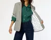 Kerri Rosenthal Workday Plaid Blazer In Gray In Gray