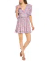 Kerrick Ruffle Mini Dress In Purple