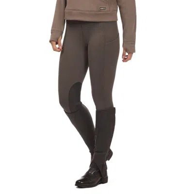 Kerrits Fleece Lite Knee Patch Tights In Mink In Gray
