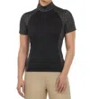 Kerrits Tempe Ice Fil Short Sleeve Sun Shirt In Black/connect The Bits In Multi